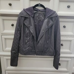 Grey moto style jacket M
